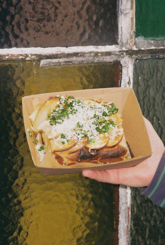 Potato, Chimichurri + Parmigiano Reggiano Focaccia