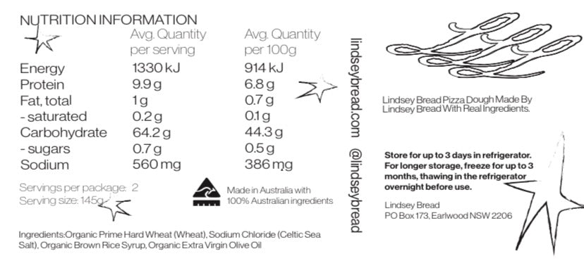 Organic Pizza Dough 290g